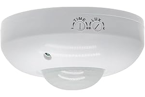 MOONLIFE 360 Degree Ceiling Mount Occupancy Sensor, 110-240V PIR Motion Sensor Switch, High Sensitive Movement Detector Light Switch, Neutral Required