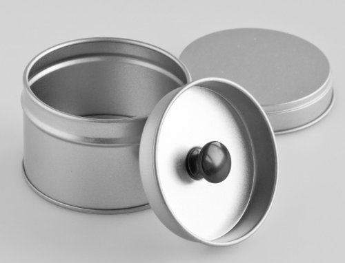 12 kleine Gewürzdosen mit extra Aromadeckel + 2 gratis Streueinsätze, Ø 6,6cm, Höhe 4,6cm, stapelbar, inkl.12 Etiketten - 2