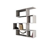 JUSThome Vigo Raumteiler Regal Standregal (HxBxT): 145x140x30 cm Farbe: Grau Matt