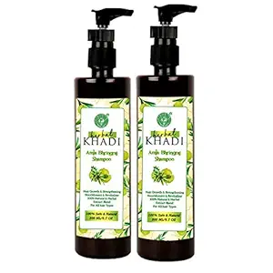 Herbal Khadi Amla Bhringraj Shampoo with Herb extract For Intense Hair Treatment & Growth (Pack of 2)