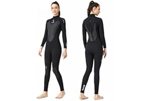 ZCCO Muta da sub da donna in neoprene da 3 mm con zip posteriore manica lunga per immersioni subacquee, snorkeling, surf in acque fredde