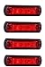 Produktbild 4x 12V 24V rot LED hinten Marker Outline E-Prfzeichen Kelsa Bar R30Bull Bar Lichter Truck Wohnmobil SUV Camper Caravan