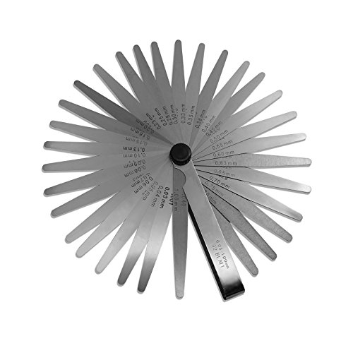 Spurtar 32 cuchillas de acero herramienta de medición de calibre para medir ancho o espesor de la brecha