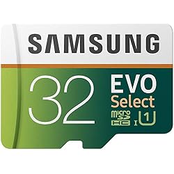 Samsung EVO Select - Tarjeta de Memoria microSDXC de 32 GB con Adaptador SD, 95 MB/s, UHS1, Color Verde y Blanco