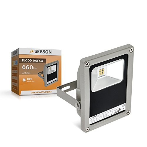 Preisvergleich Produktbild SEBSON 10W LED Fluter kalt weiß IP65 [SEBSON] - Flutlicht Strahler - Floodlight