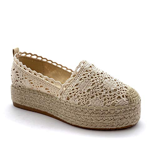 Espadrillas a righe sottili beige e bianco lencicol Espadrillas basse Scarpe  basse