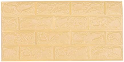 ENKO 3D Brick Wallpaper 70cm*31cm*10mm Brick Wall Sticker Wall Panels for TV Walls Decoration waterproof 1 pack (beige 20 pcs)