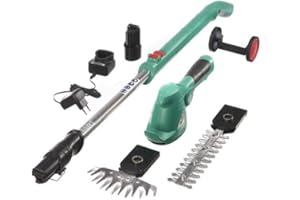 GartenMeister Kit de cisaille à Gazon et à arbustes sans Fil 4en1 10,8 V avec Manche Mobile
