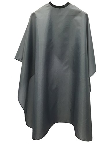 WM Beauty 50'' x 57'' Classic Water Repellent Adjustable Salon Hair Cutting Cape with Snaps Closure, Grey