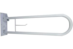 Mobiclinic, Barra abatible baño, Arco, Doble barra de seguridad, Marca española, Soporte ayuda de baño para ancianos y minusválidos, Barra seguridad baño, Soporte para papel, Asidero de baño