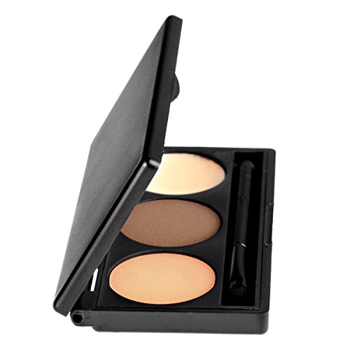 VALUE MAKERS® Eyebrow Kit, 2X Augenbrauen-Puder und 1X Wachs, 3er Pack,4X Augenbrauen Schablonen - 5