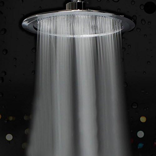 Rollsnownow Ultra-thin top spray bathroom pressurized shower sprinkler pressure shower head shower accessories water heater accessories shower head stainless steel pinhole panel imported ABS ultra-light and durable 16.3 cm panel