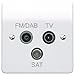 Produktbild MK K3553DABWHI 1-Gang TV/FM Dab/SAT Triplexer by Mk