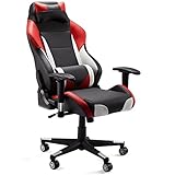 ▶ 【Excelente diseño】 Esta silla de jugador se inspira en el coche de carreras. El acolchado es cómodo y dimensionalmente estable, lo que ayuda a reducir la fatiga de la cabeza y la espalda.