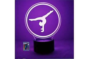 HPBN8 LTD Creativo 3D Ginnastica Luce Della Notte LED Lampada 7/16 Cambiamento di Colore Lampada da Tavolo USB Power Telecomando Giocattoli per Bambini Decor di Natale Regalo di Compleanno