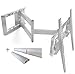 Produktbild TV Wandhalterung Silber universell Schwenkbar Neigbar Plasma LCD LED Wandhalter TV Halter für Fernseher bis 165cm (65 Zoll) mit VESA von 100x100 bis 400x400 | Wandabstand von 10 bis 65 cm