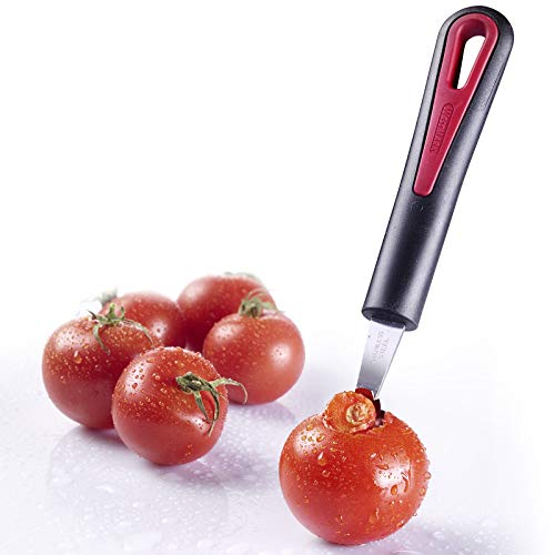 Westmark 29202270 vaciador de Tomates Gallant, PP/TPE/Acero Inoxidable, Negro/Rojo, 16,6 x 2,7 x 2 cm
