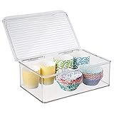 taper organizador grande VERSÁTIL: Este porta alimentos multiuso con tapa puede utilizarse en cualquier parte donde usted necesite orden y organización. Sea en el refrigerador, en el baño o en el estante en el garaje.