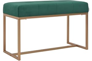 vidaXL Banco Asiento Silla Sillón Taburete Banquillo Mueble Mobiliario de Hogar Salón Cocina Bar Casa Patio 80 cm Terciopelo Verde