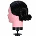 18'' Off Black #2 , Female Barber Hairdresser Hair Hairdressing Hair Cutting Student Practice Training Head Doll Mannequin , with Clamp Holder