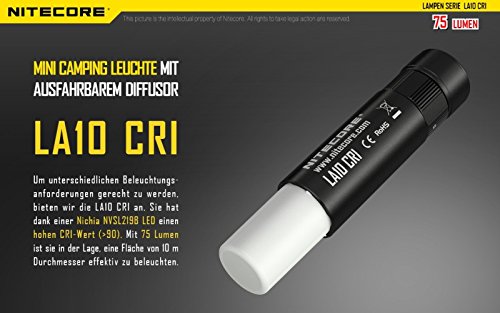 Nitecore LA10 CRI LED Campingleuchte Nichia 219B 75 Lumen - 8