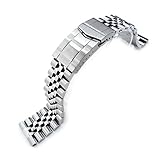 22 mm Super Jubilee 316L Edelstahl Armbanduhr Band, gerade Ende, Deutschen Diver Schließe