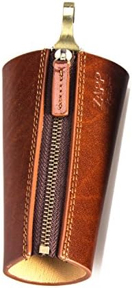 ZAPP-Key Case Genuine Leather (Brand: ZAPP) -6 Key Hooks and 1 Separated House/Car Key Ring