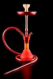 Kaya Shisha ELOX "Phönix 480" Wasserpfeife Hookah, rote Alu-Rauchsäule, roter Silikonschlauch, rotes Aluminium Mundstück