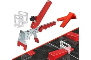 HEQUN Sistema de nivelación de azulejos,400 lengüetas de 2 mm, 100 piezas reutilizables cuñas y 1 alicate de instalación, güetas para azulejos con un grosor de 3 a 12 mm. (2 mm)
