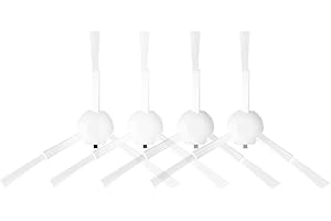 HUAYUWA 4 szt. szczotki boczne (białe) zamiennik kompatybilne z Dreame F9 i Mijia 1C akcesoria do odkurzacza