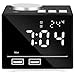 Produktbild Cikuso Eu Stecker 1Set Bluetooth Farb Wechsel Wecker Fm Radio mit USB Aufladung und Freisprech Einrichtung (Schwarz)