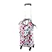 Produktbild BCL-HJFC Leicht und verschleißfest Teleskop Folding Lebensmittelgeschäft Einkaufswagen Einkaufswagen Aluminiumlegierung Universal Rad Reisetasche Einkaufstasche (Color : Flowers, Size : 97x30x20cm)