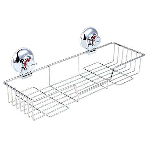 Homdox Edelstahl-Saugnäpfe Badezimmer Cddies Rechteck Dusche-Wand-Regale Küche-Speicher-Korb