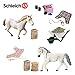 Produktbild SCHLEICH - Englische Vollblut und Lipizzaner Stute mit viel Zubehör