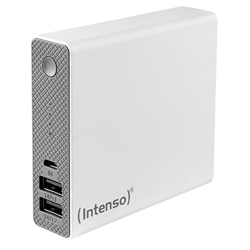 Intenso 7333542 Powerbank ST13000 Soft Touch externes Ladegerät (13000mAh) für Smartphone/Tablet PC/MP3 Player/Digitalkamera weiß