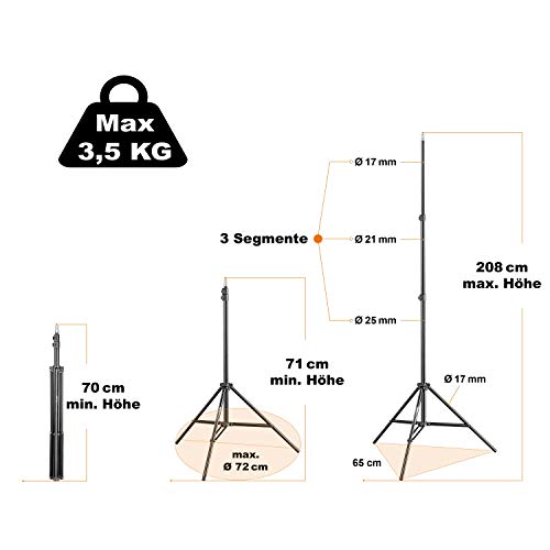 Walimex Pro WT-803 - Trípode para luz, Color Negro