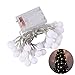Price comparison product image 3 Meters 20pcs LED Beads Water Drop String Lights Battery Operated Fairy Lights Christmas Tree Strip Lights For Christmas Wedding Decoration Bedroom Patio Party Garden Backyard (Warm White)