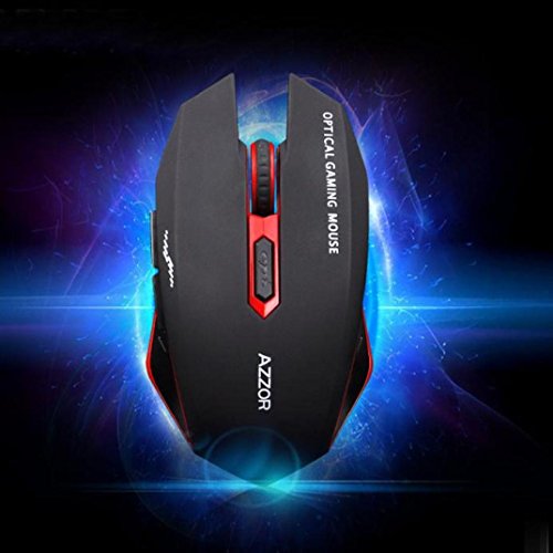 Zolimx 2.4G Wireless Gaming Tastatur und Maus Set nach Multimedia Computer Gamer (Schwarz) - 5