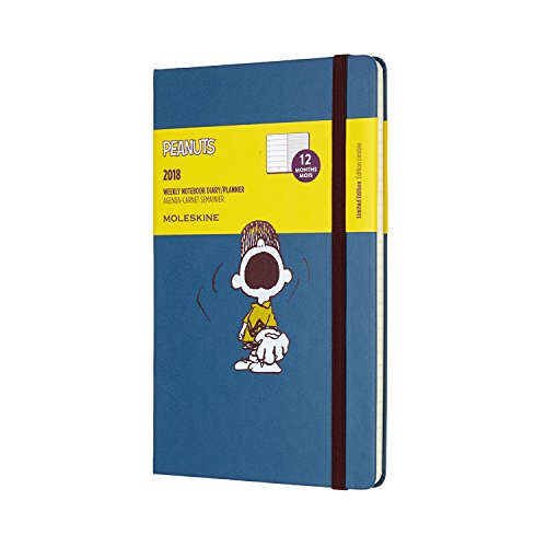 Moleskine 2018 Agenda Settimanale Peanuts, 12 Mesi, con Spazio per Note, Large, Blu Acciaio Moleskine 2018 Agenda Settimanale Peanuts, 12 Mesi, con Spazio per Note, Large, Blu Acciaio
