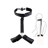 Black Mouth Ball Neck Posture Control Collar for Couples Play
