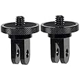 LINGHUANG Camera Mount Adapter 1/4" -20 Conversion Adapter Tripod Mounting for GoPro CNC Aluminum Metal - Mount Your Camera to Any for GoPro Mount Accessory,2 Pack