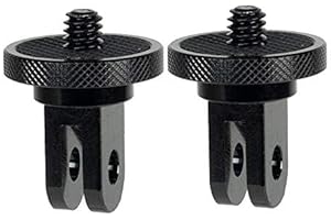 LINGHUANG Camera Mount Adapter 1/4" -20 Conversion Adapter Tripod Mounting for GoPro CNC Aluminum Metal - Mount Your Camera to Any for GoPro Mount Accessory,2 Pack