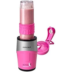CONCEPT électroménager SM3383 smoothie maker « ACTIVE SMOOTHIE », un récipient, 500 W, rose + argent, sans BPA