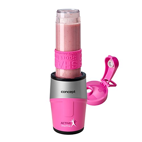 CONCEPT électroménager SM3383 smoothie maker « ACTIVE SMOOTHIE », un récipient, 500 W, rose + argent, sans BPA