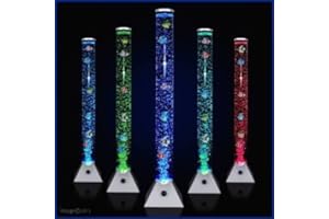Elex Stunning 90cm Colour Changing LED Mood Bubble Tower Lamp Fish Water Tube Floor Standing Lamp Light