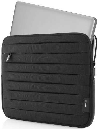 Belkin Plissee-Schutzh  lle  f  r Macbook bis zu 33 8 cm  13 3 Zoll  und Ultrabooks bis zu 33 cm  13 Zoll  schwarz