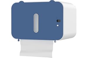 KMDZDZGS Electric Towel Dispenser, Non-Contact Paper Towel Dispenser with Sensor, Wall Mounted Automatic Tissue Box, Touchless Paper Hand Towel Dispenser for Toilet (Blue)