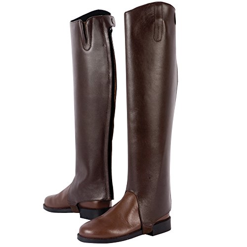 Saxon-Equi-Leather-Ladies-GaitersSmall-CalfShort-LegBrown
