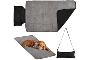 volumoon Hundedecke, Haustierdecke Schlafmatte, Waschbar Fleecedecke, Tragbare Überwurfdecke für Haustiere, Oxford-Gewebe mit Aufbewahrungstasche, Fleecedecke für Draußen, Camping 70 x 100 cm