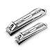 Nail Clippers, Saxhorn Nail Cutter and Trimmer for Fingernail and Toenail - Stainless Steel